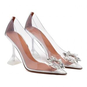 NEW Amina Muaddi Begum Plexi Jewel Pumps SZ 37
🆕
